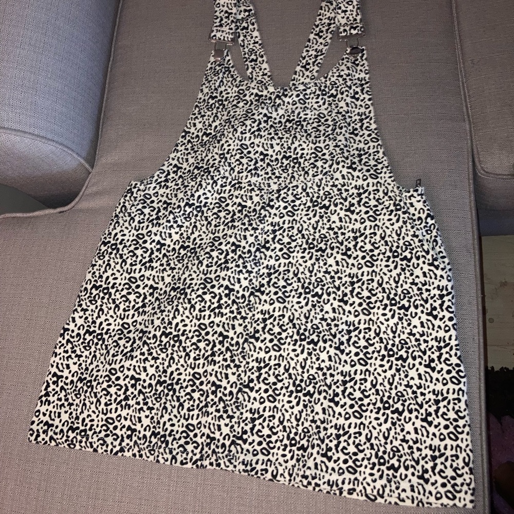 Cheetah Print Overall Dress